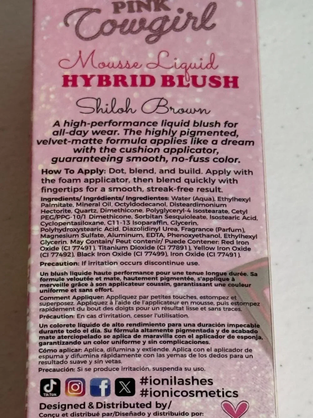 Ioni Pink Cowgirl Liquid Blush Shiloh Brown Mousse Hybrid